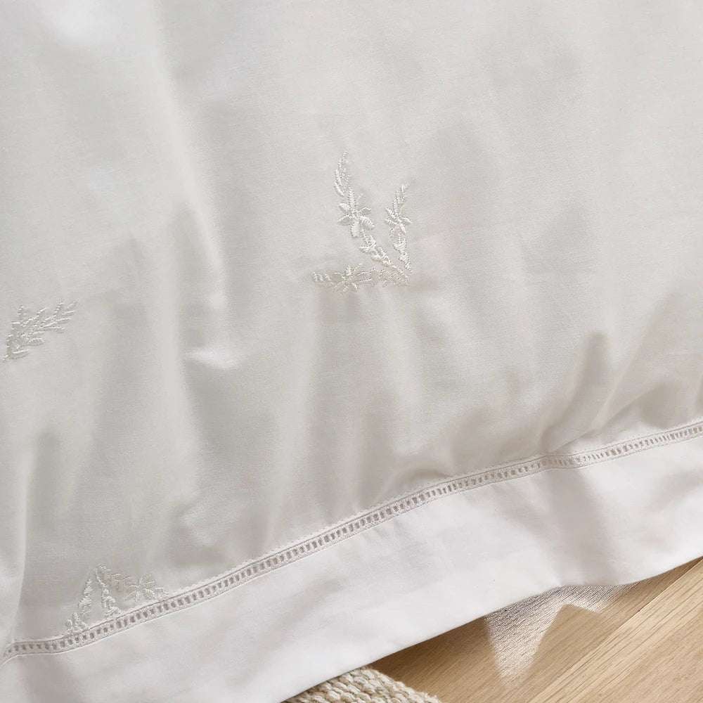 Bianca Lottie Embroidery Duvet Set | White