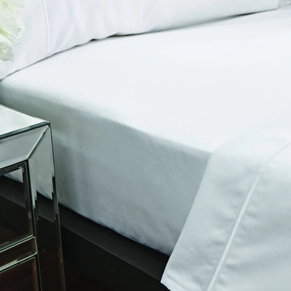 Bianca Luxury 800TC Cotton Sateen Fitted Sheet | White