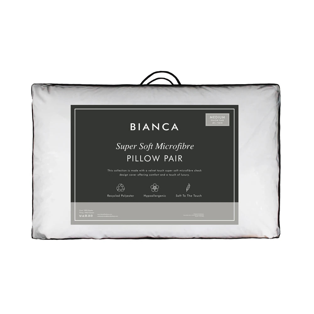 Bianca Super Soft Microfibre Pillow Pair