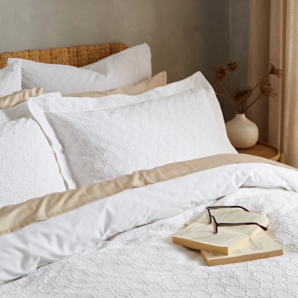 Bianca Waffle Circle Oxford Pillowcase Pair