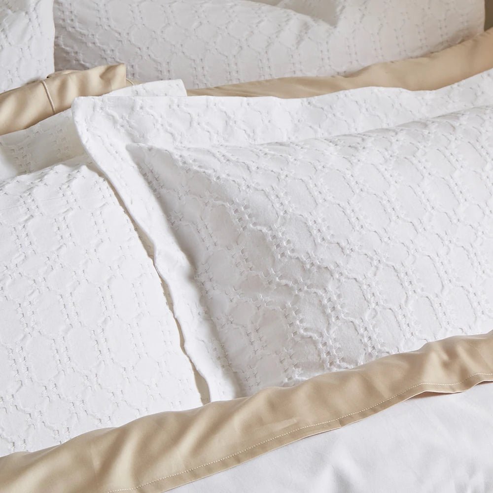Bianca Waffle Circle Oxford Pillowcase Pair