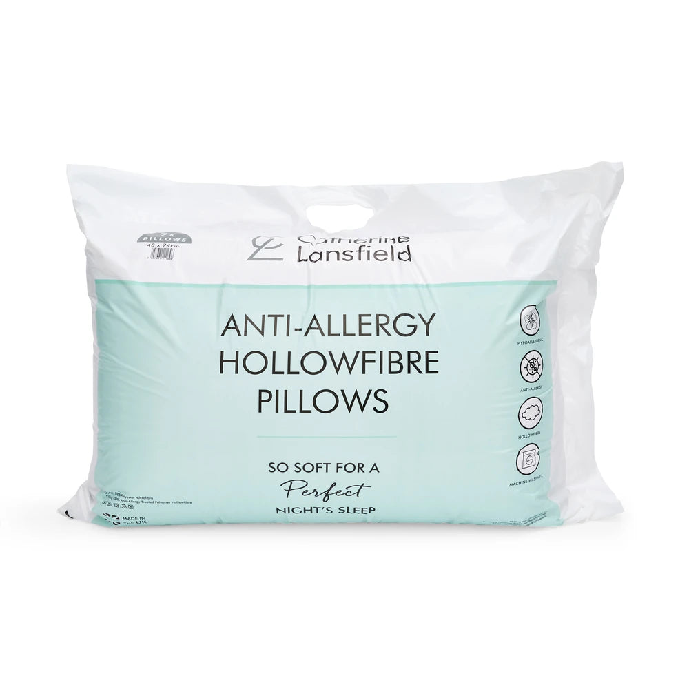 Catherine Lansfield Anti-Allergy Hollowfibre Pillow Pair