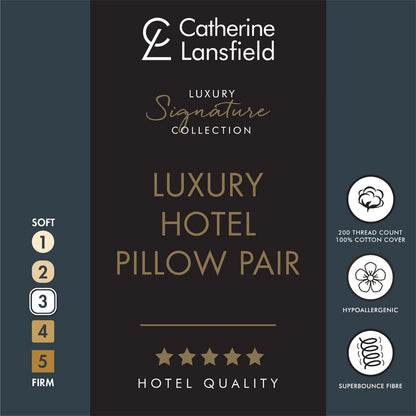 Catherine Lansfield Hotel 200 Thread Count Pillow Pair