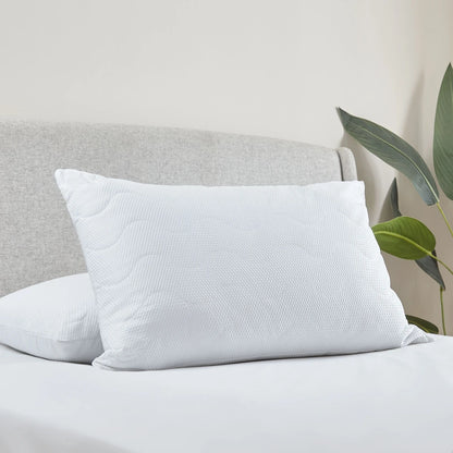 Catherine Lansfield Quilted Comfort Embossed Pillow Pair