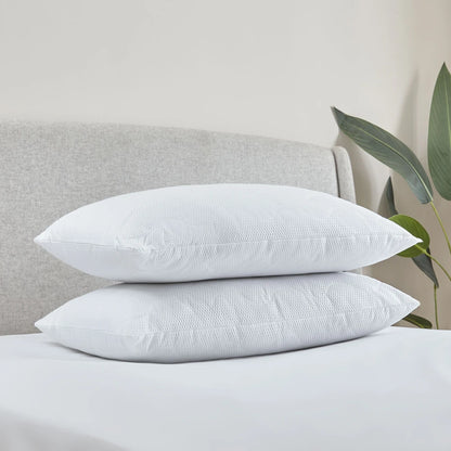 Catherine Lansfield Quilted Comfort Embossed Pillow Pair