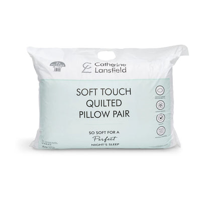 Catherine Lansfield Quilted Comfort Embossed Pillow Pair