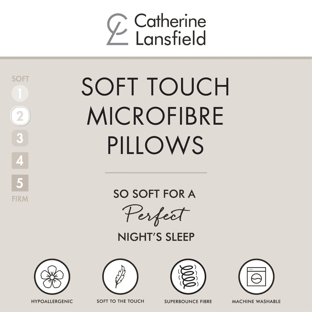 Catherine Lansfield Soft Touch Microfibre Pillow Pair