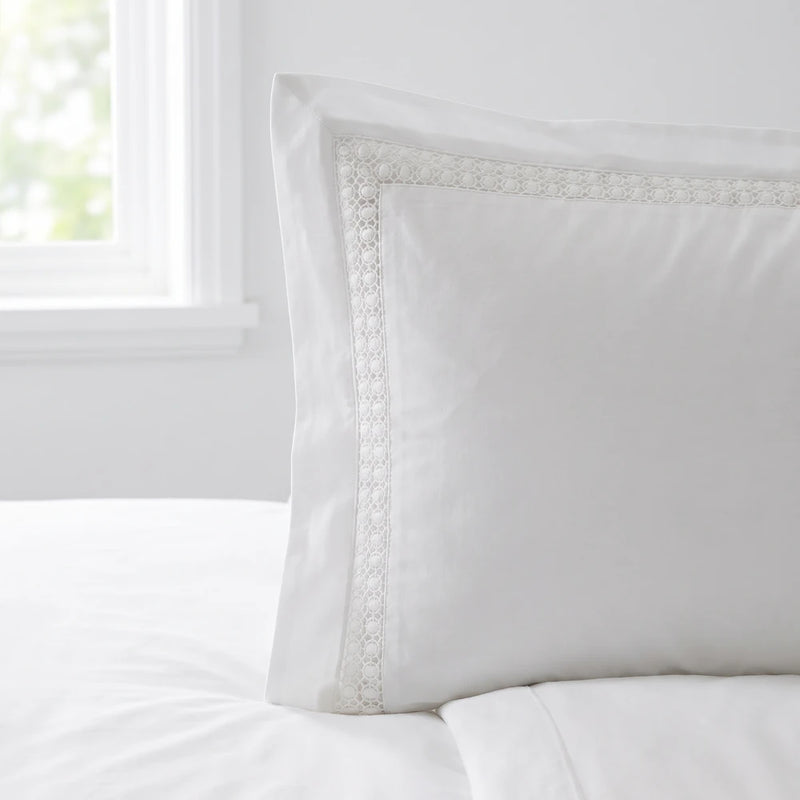 Delicate Lace-Trimmed Pillowcases