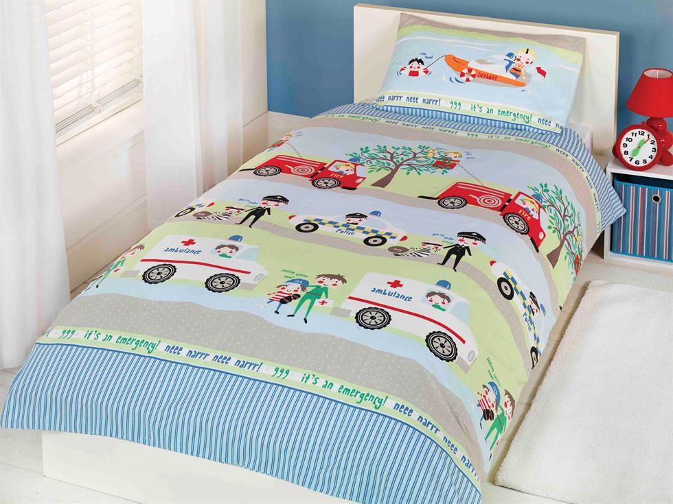 Emergency Vehicles Childrens Bedding Set