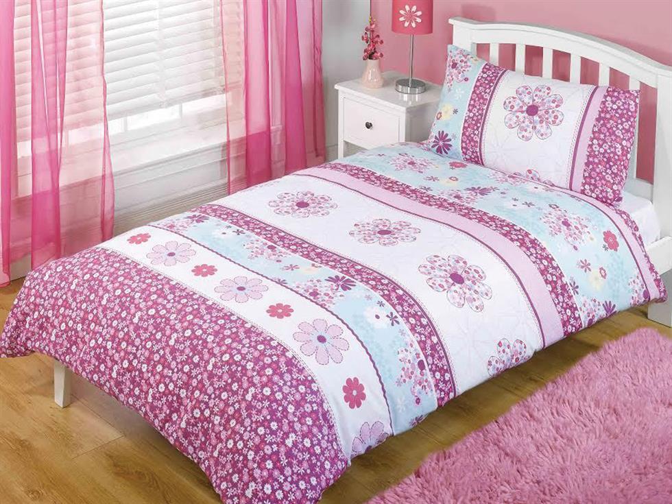 Flower Power Childrens Bedding Set Pink