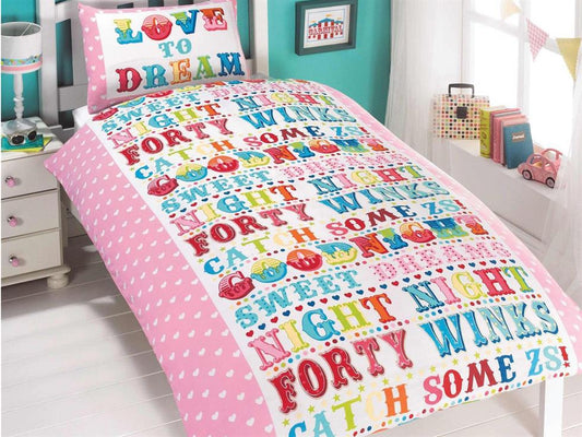 Love to Dream Childrens Bedding set Pink