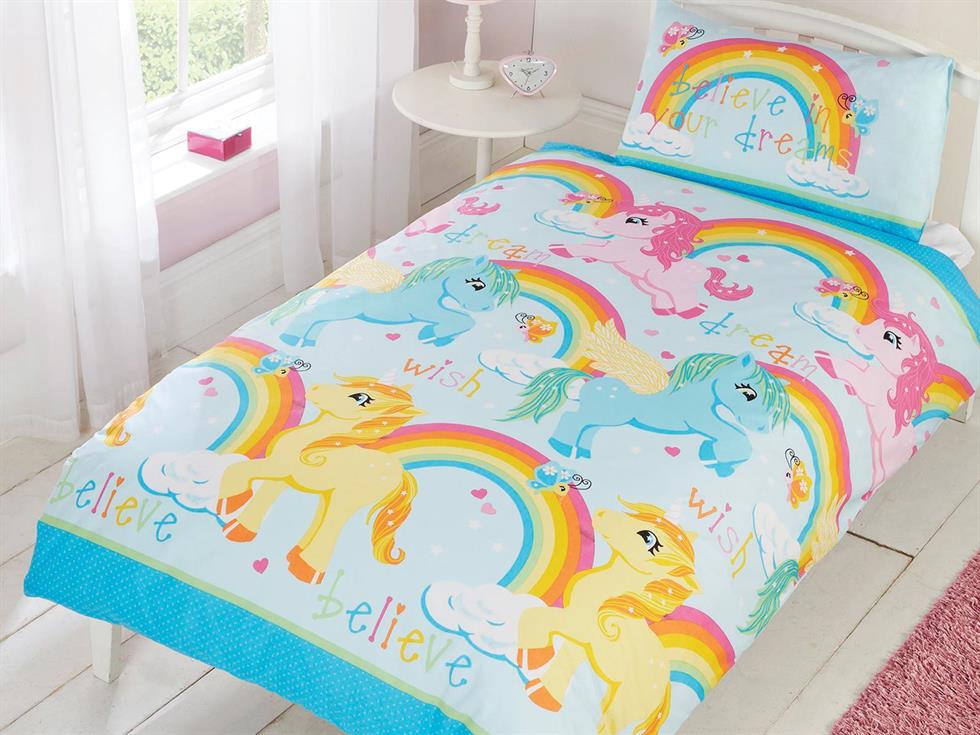 Unicorns Childrens Bedding Set Multi