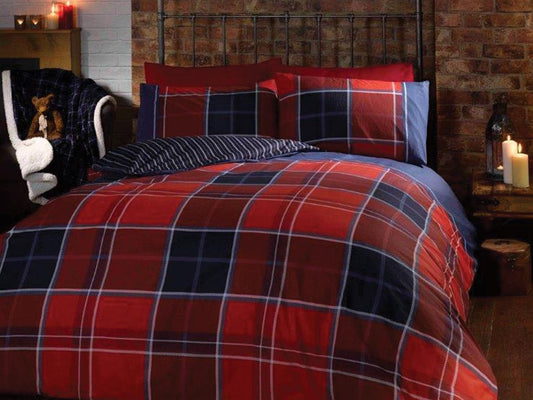 Argyle Bedding Set Red