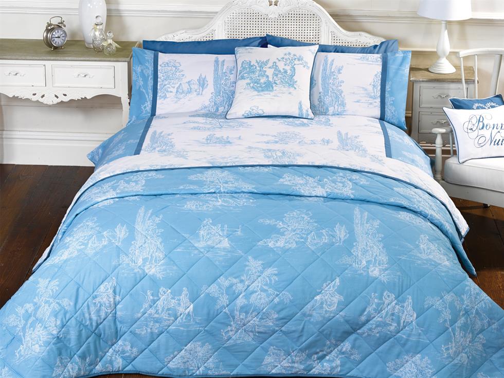 Camargue Luxury Bedding Set Blue