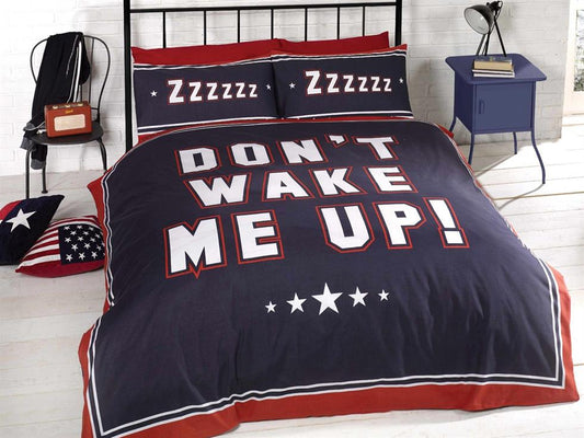 Dont Wake Me Up Bedding Set Navy