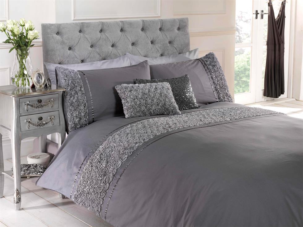 Limoges Luxury Bedding Set Grey