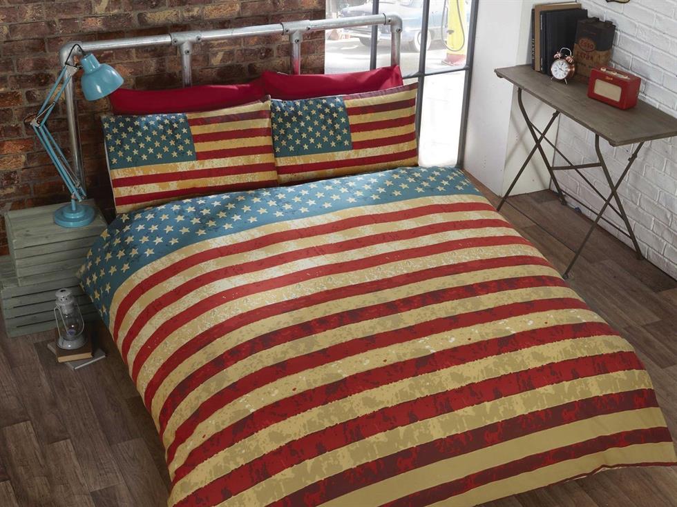 Retro Garage Bedding Set Multi