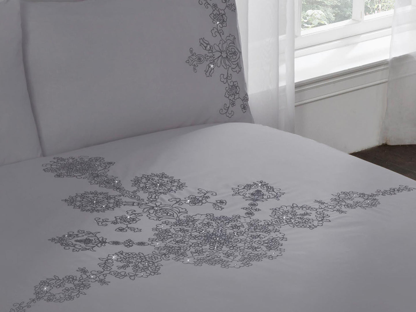 Amelie Luxury Bedding Set Grey