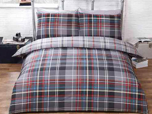 Hamilton Check Bedding Set Grey