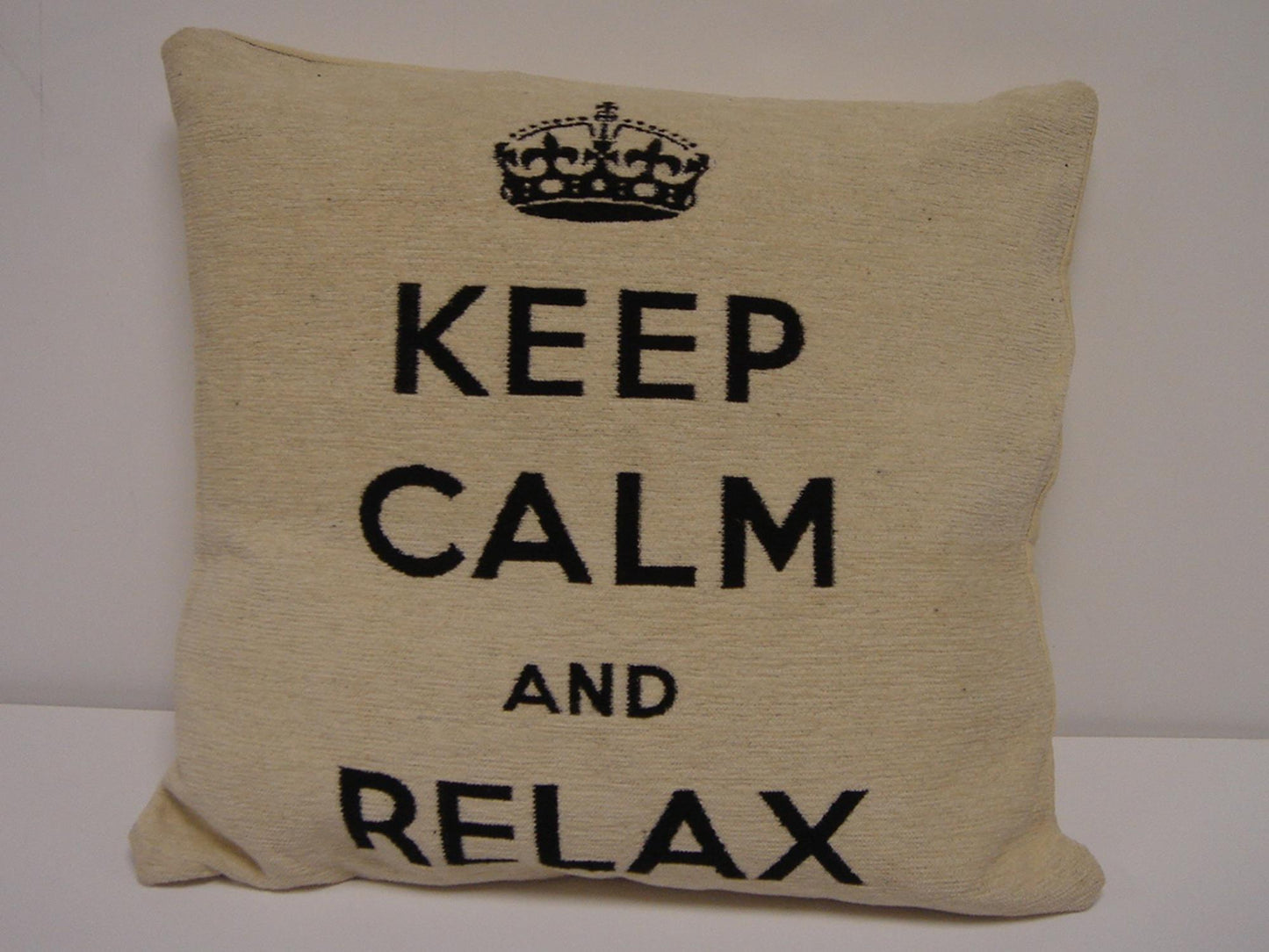 Keep Calm Relax Cushion Cover Natural