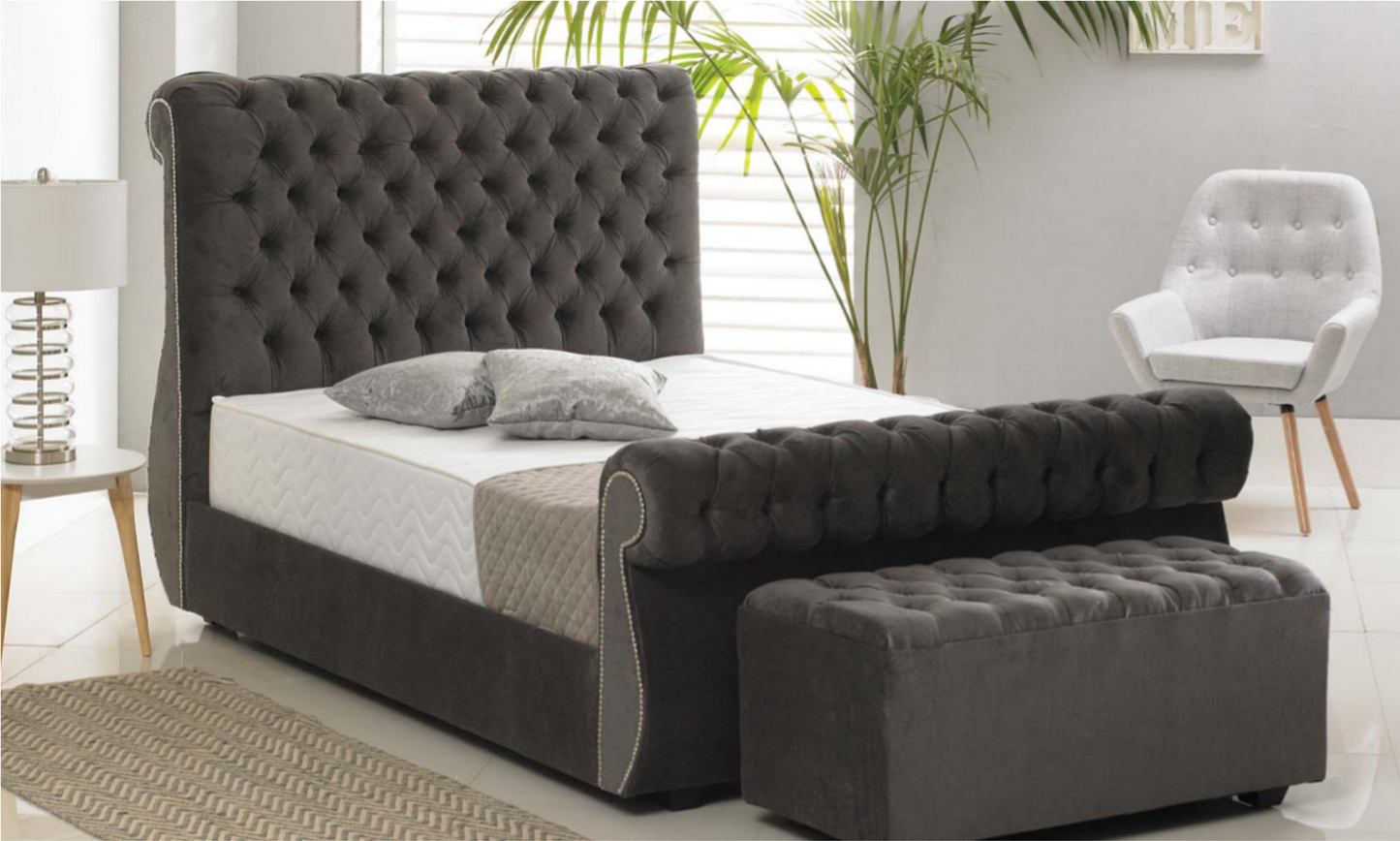 Chiswick Luxury Bed Frame in Malta Graphite
