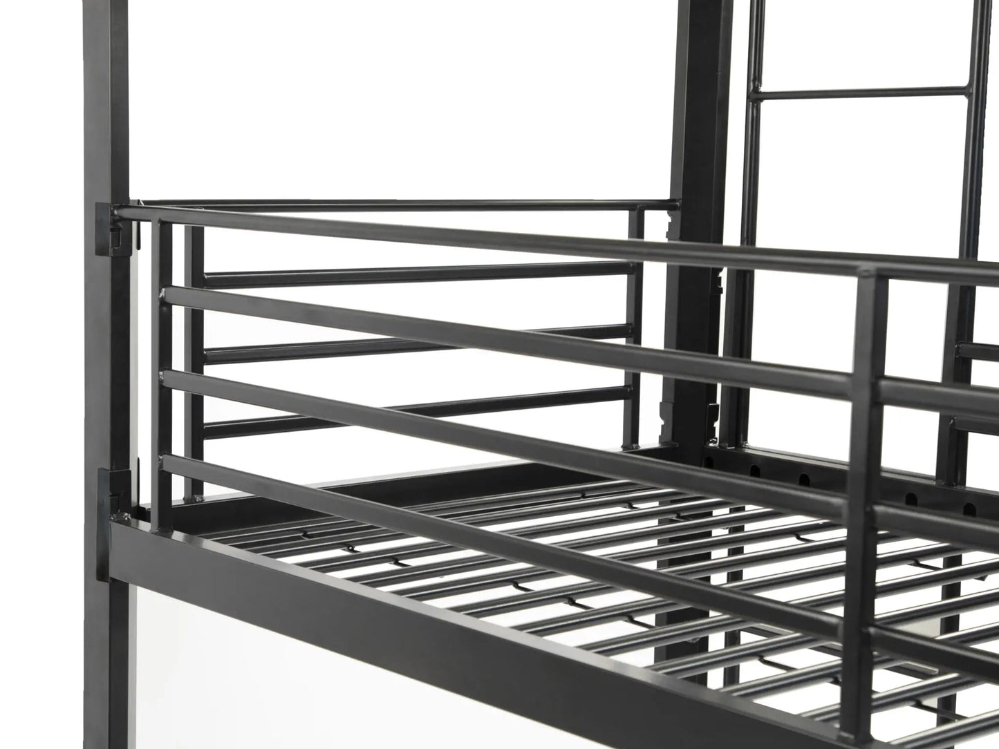 Bunkit No Bolt Heavy Duty Triple 3 Tier Metal Bunk Bed in Black