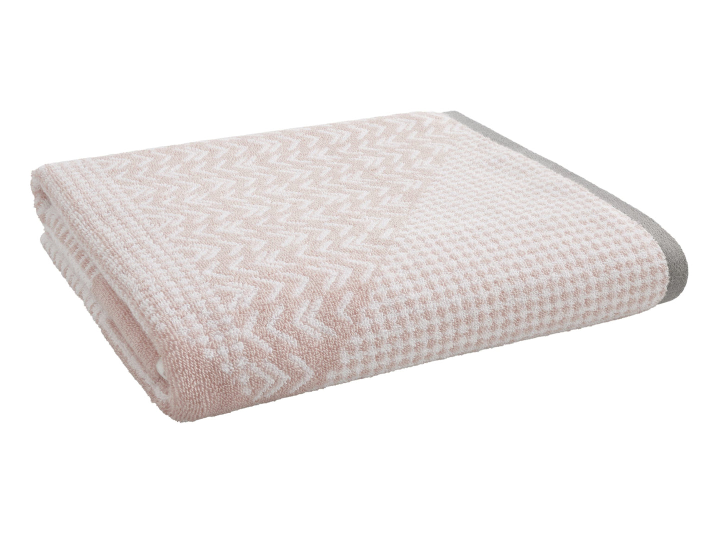 Catherine Lansfield Larsson Geo 100% Cotton Towels in Blush