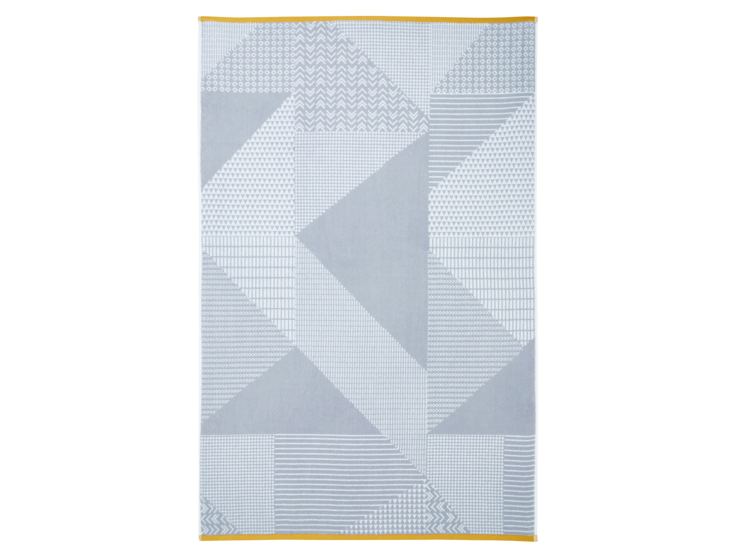 Catherine Lansfield Larsson Geo 100% Cotton Towels in Grey/Ochre