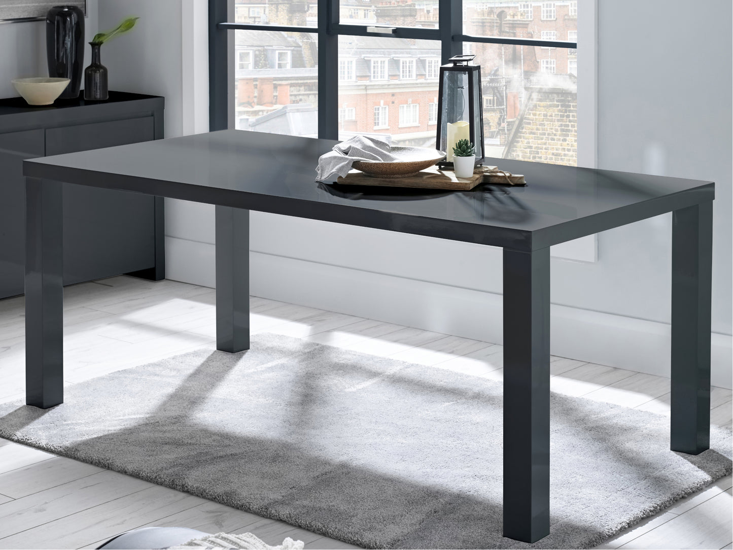 Puro Dining Table in Charcoal