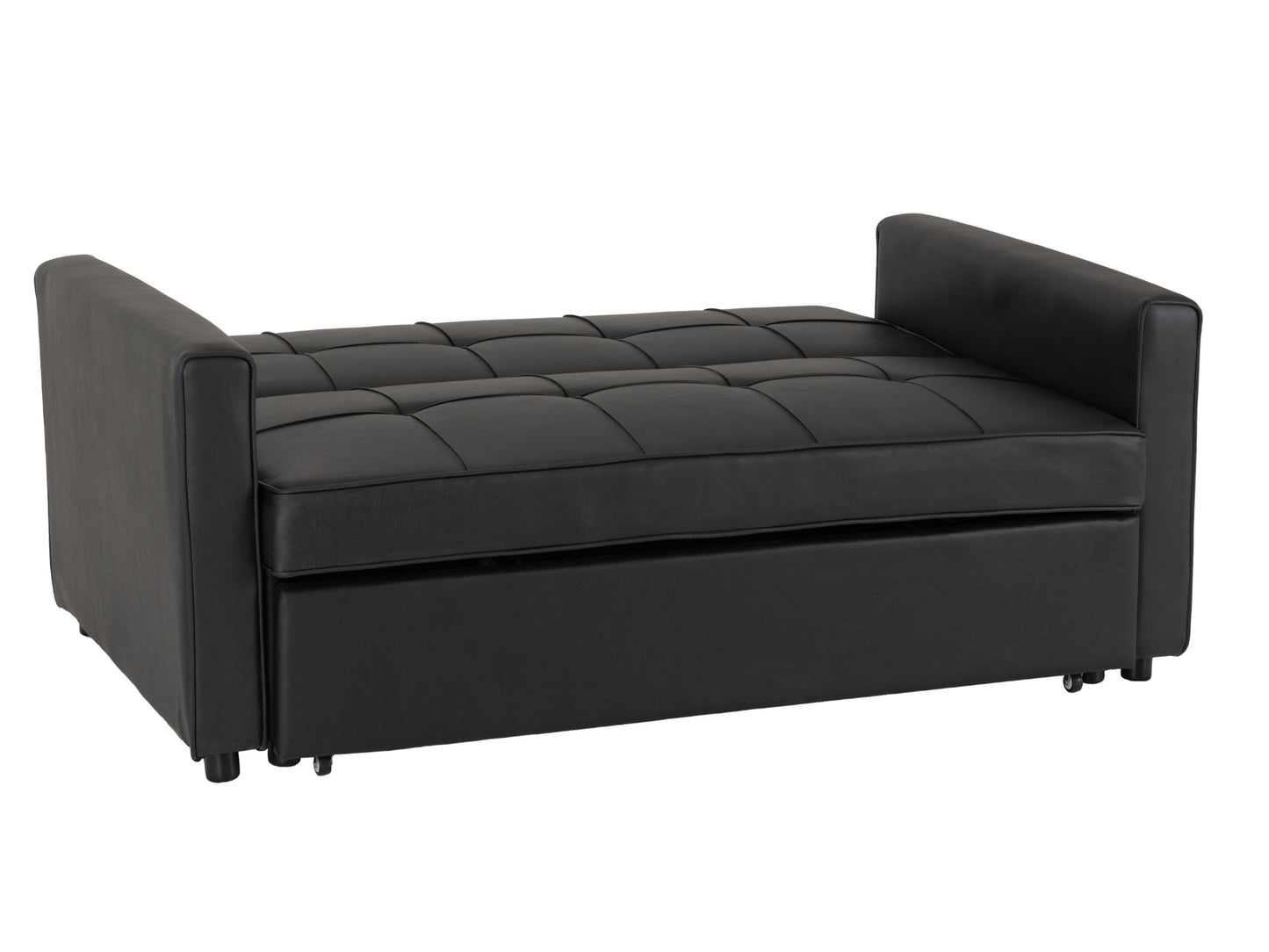 Astoria Sofa Bed in Black Faux Leather