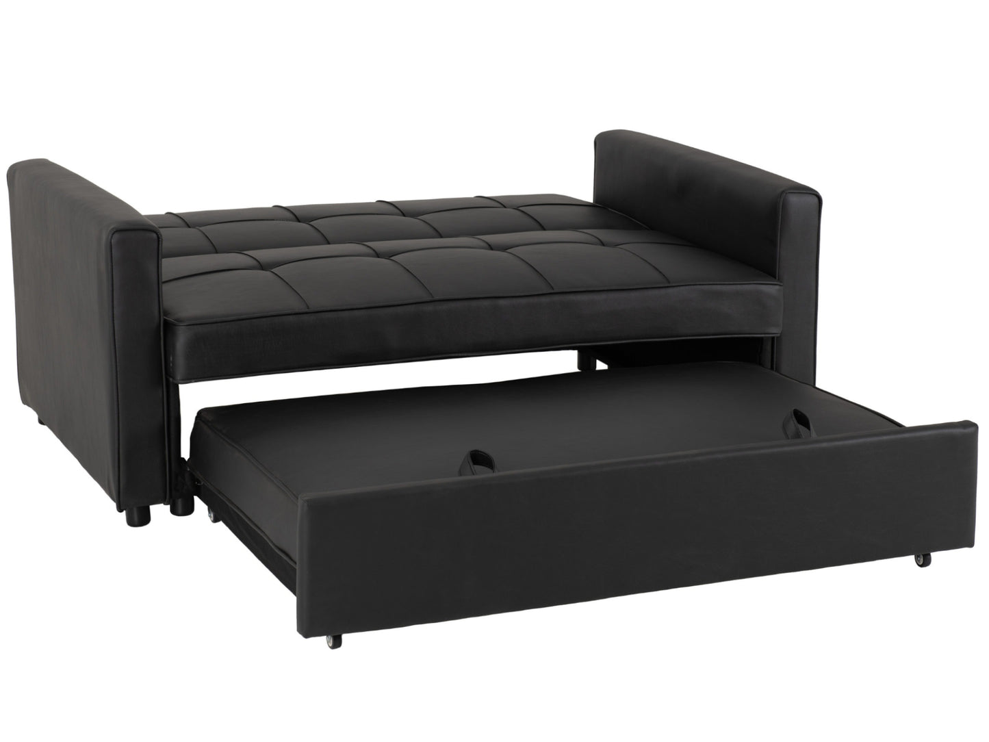 Astoria Sofa Bed in Black Faux Leather