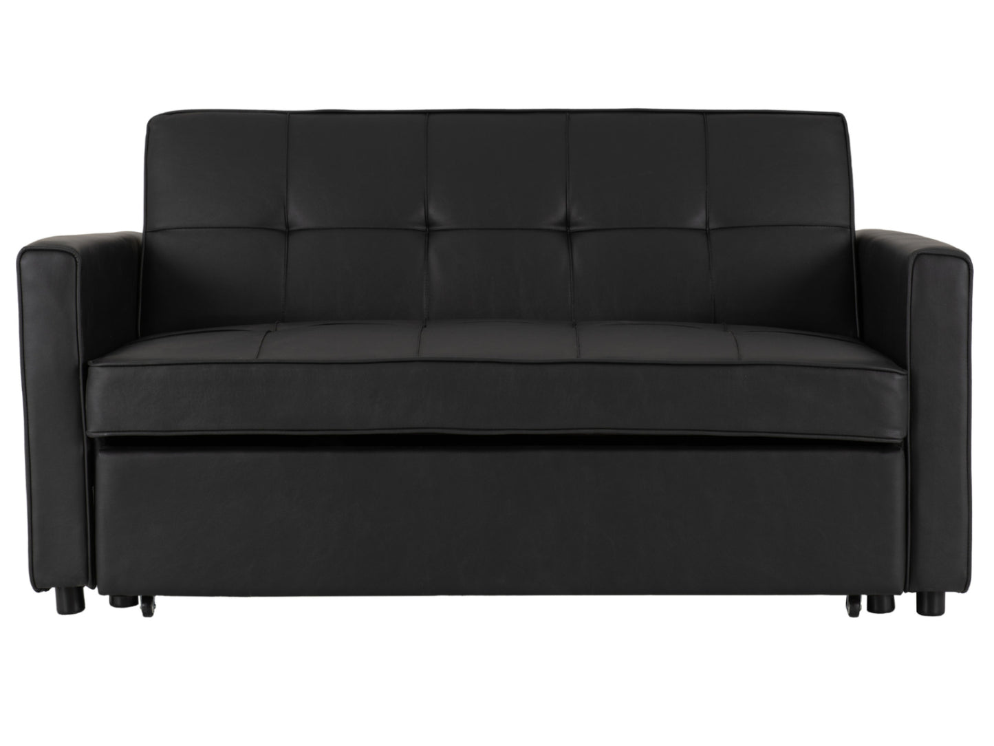 Astoria Sofa Bed in Black Faux Leather