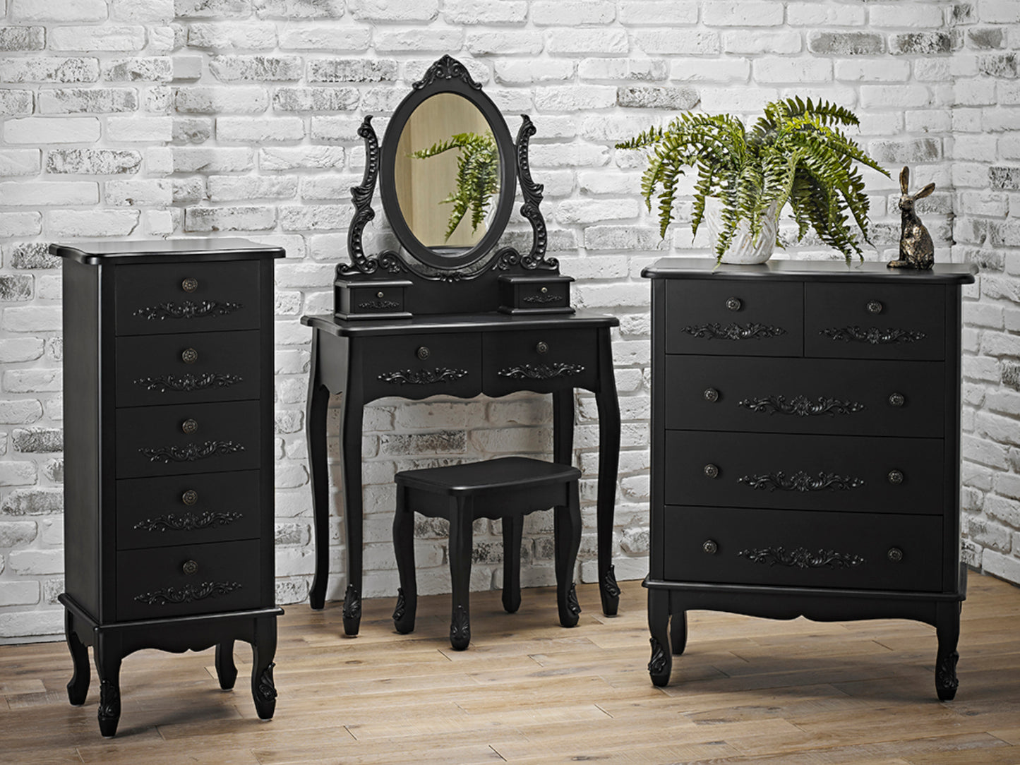 Antoinette Bedroom Furniture in Black