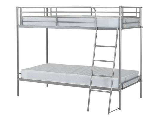 Brogan Metal Bunk Bed in Silver