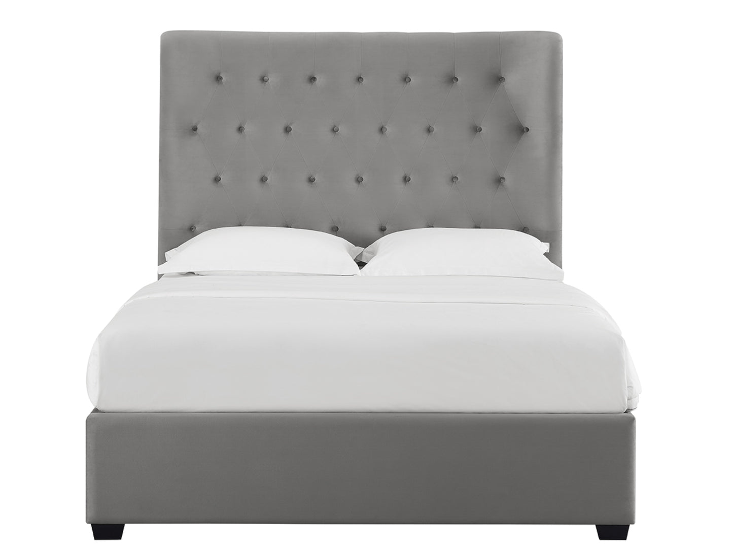 Belgravia Ottoman Bed Frame in Soft Grey Velvet