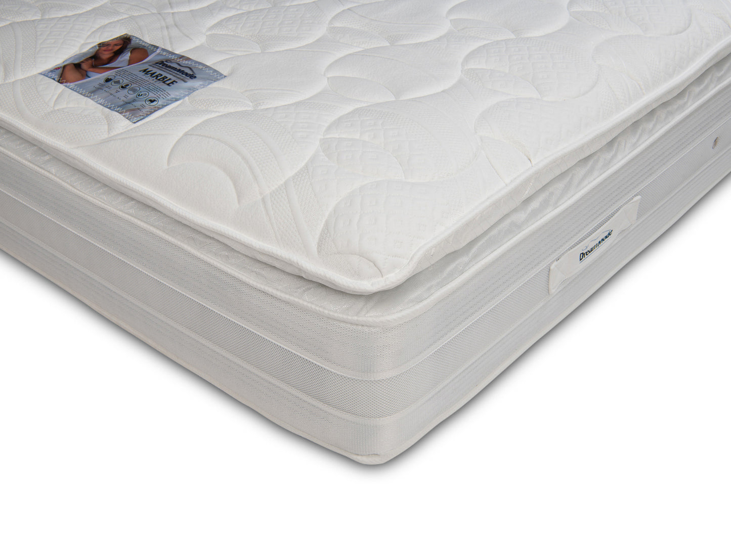 Marble Pocket Mattress with Marble Foam Pillow Top - Medium