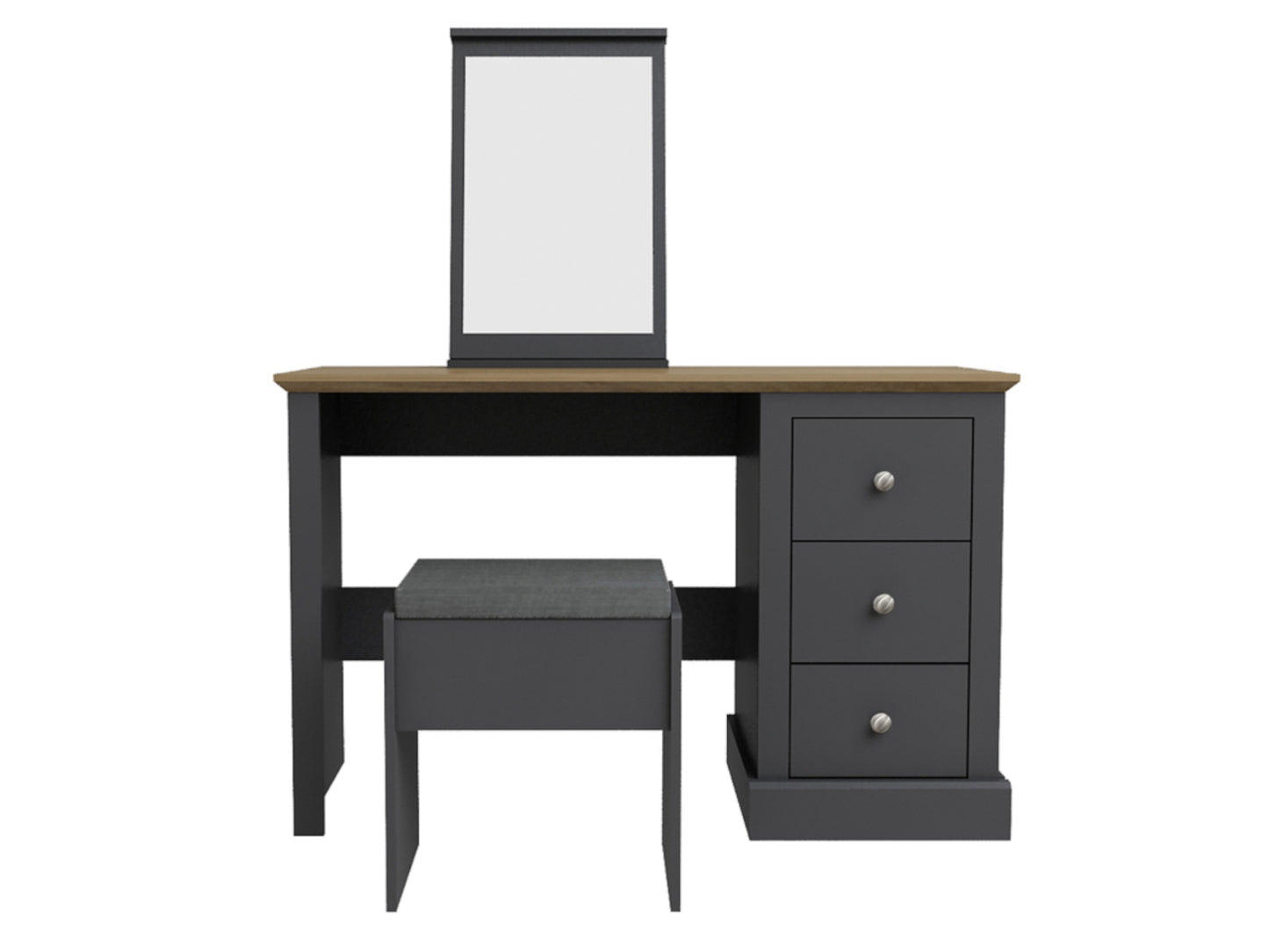 Devon Bedroom Furniture in Charcoal and Oak