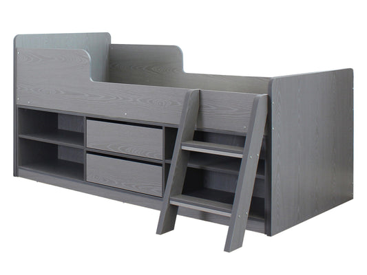 Felix Low Sleeper Bed in Grey