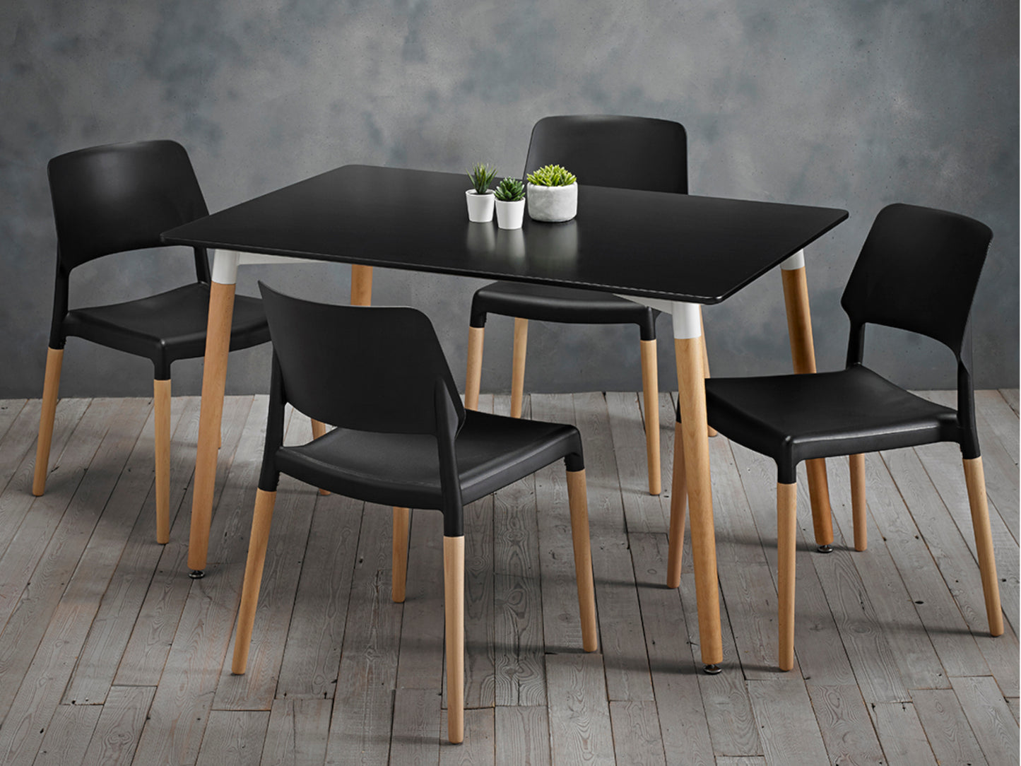 Riva Dining Chair in Black (2 Pack)
