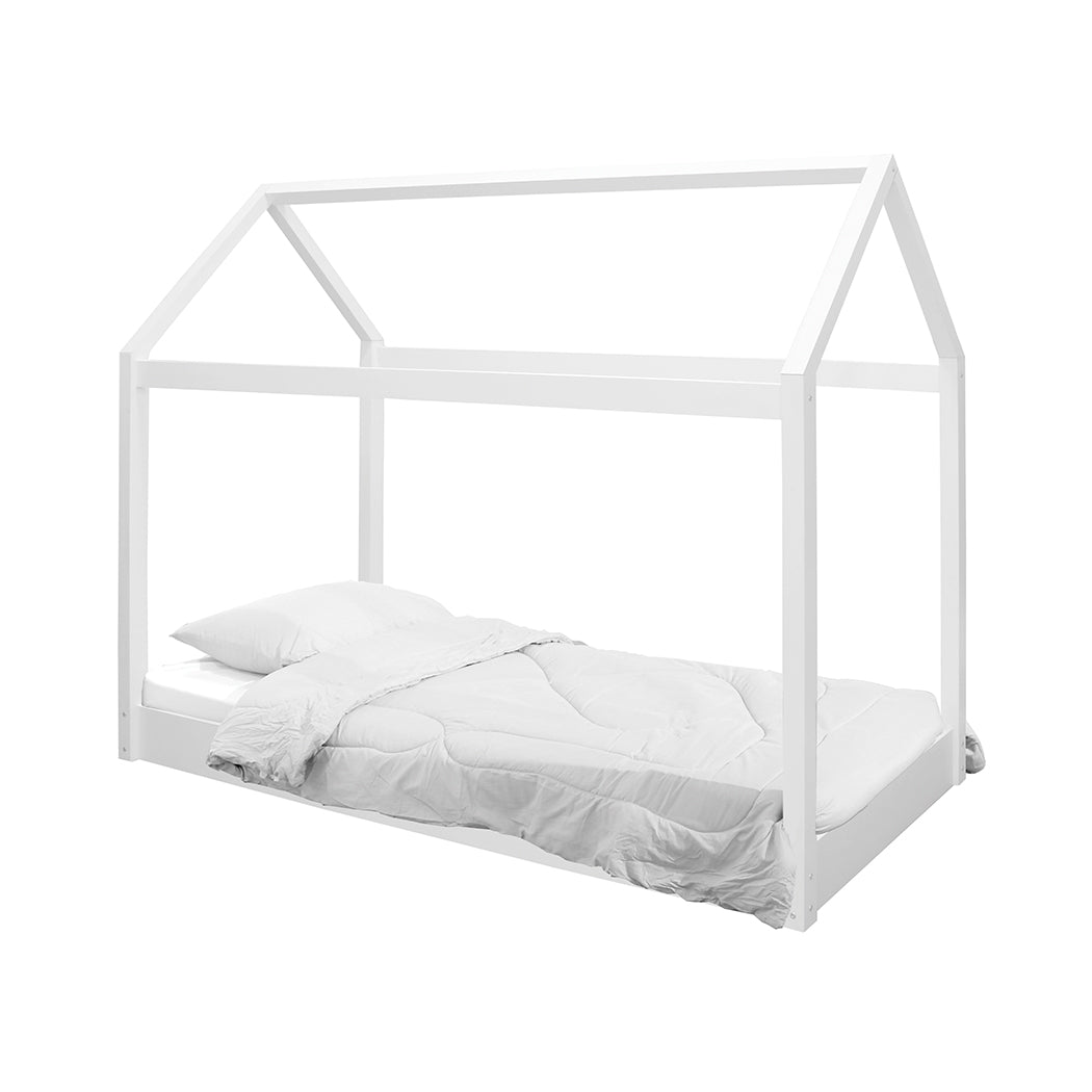 Hickory Kids House Bed in White