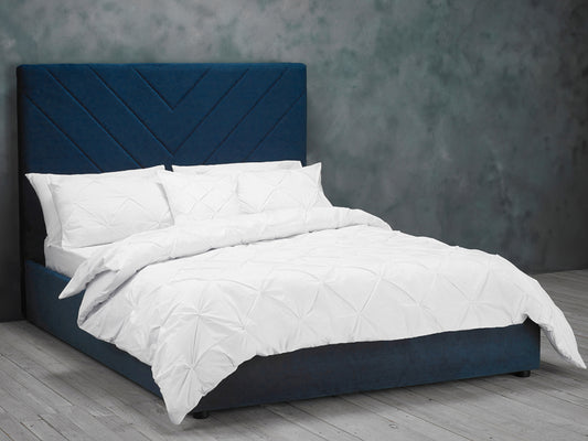 Islington Bed Frame in Blue Velvet