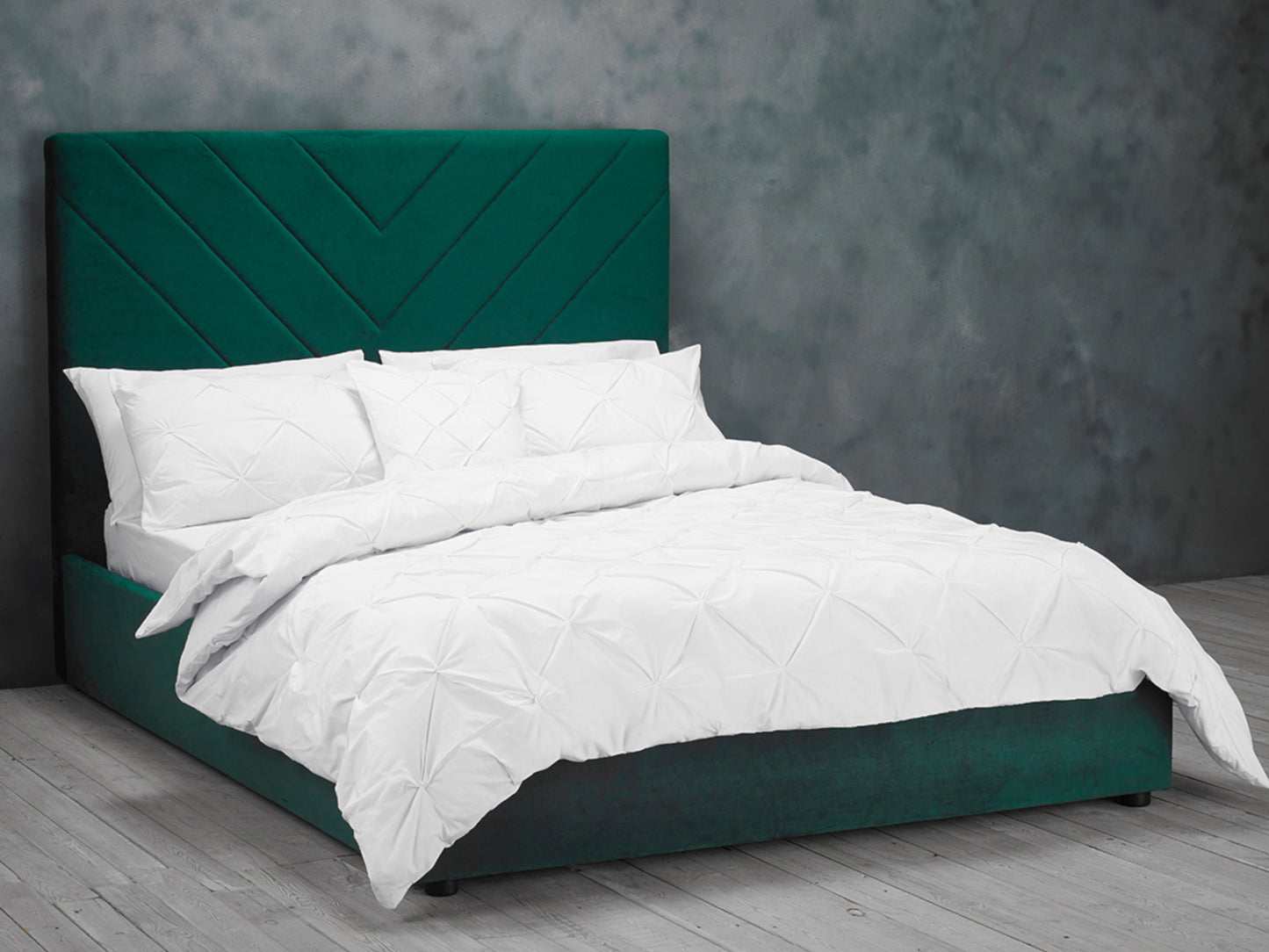 Islington Bed Frame in Green Velvet