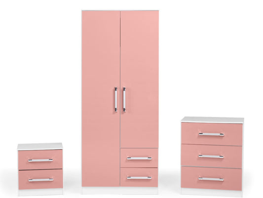 Jaspa Bedroom Set in Pink