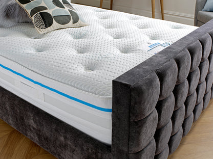 Cube Luxury Bed Frame in Coniston Charcoal