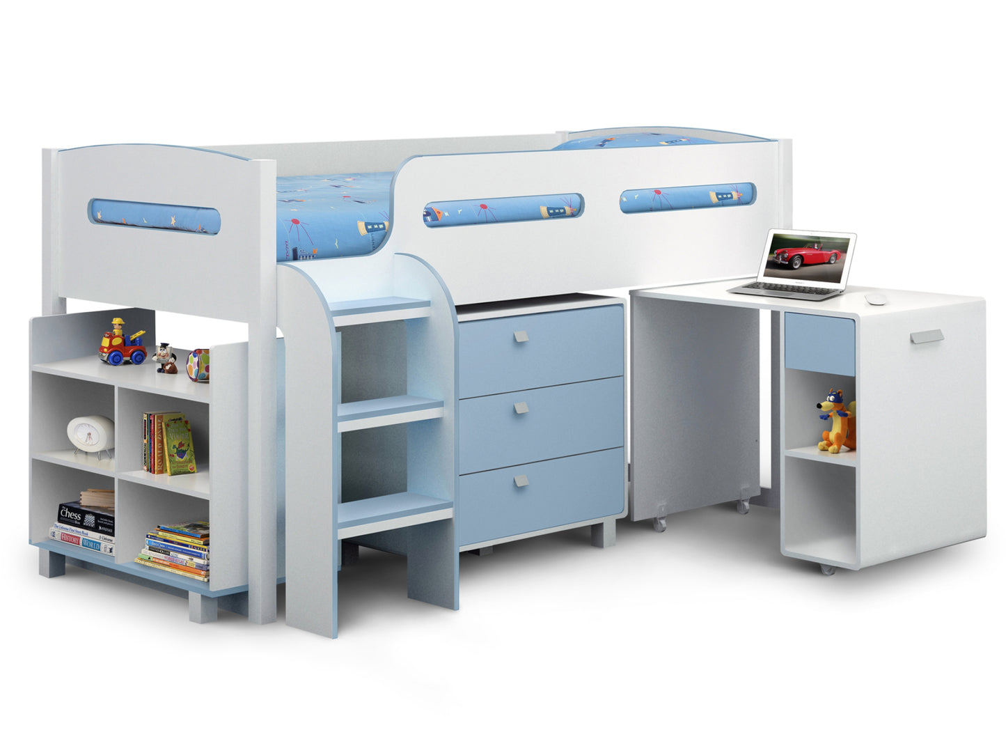 Kimbo Cabin bed in White/Blue