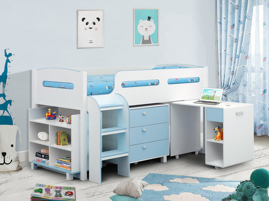 Kimbo Cabin bed in White/Blue