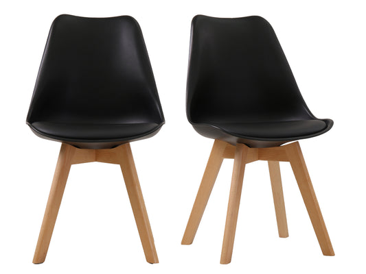 Louvre Dining Chair in Black (2 Pack)