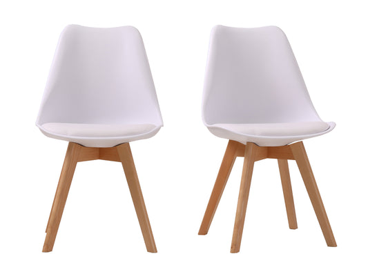 Louvre Dining Chair in White (2 Pack)