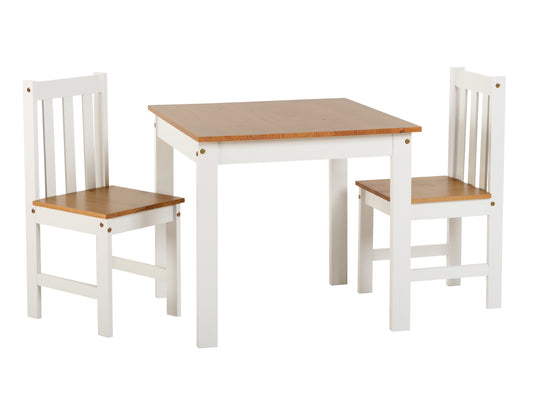 Ludlam 2 Seater Dining Set in White and Oak