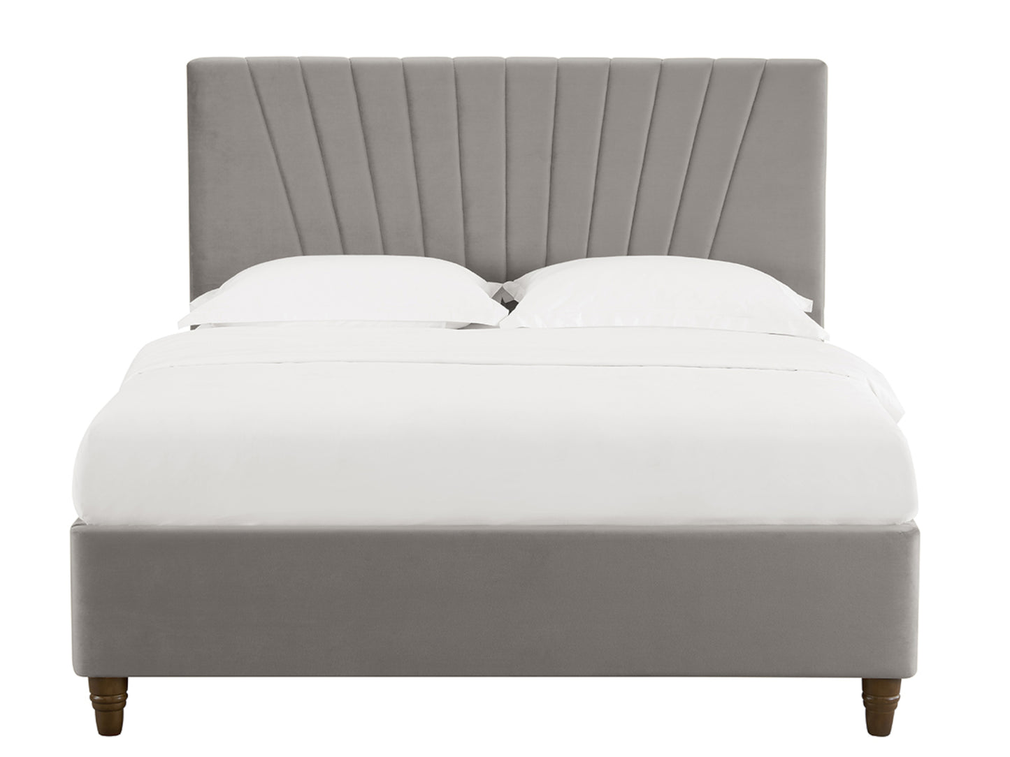 Lexie Bed Frame in Silver Velvet